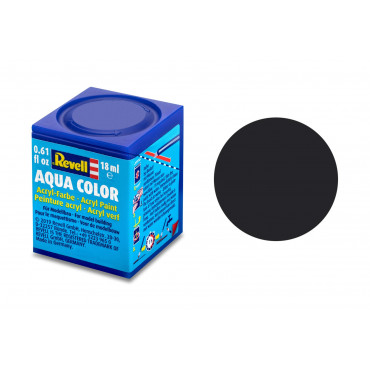 TINTA ACRÍLICA AQUA COLOR SOLÚVEL EM ÁGUA PRETO PICHE FOSCO 18ML 06 REVELL REV 36106